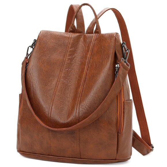 6170 Backpack Purse PU Leather Anti-theft Casual Shoulder Bag Convertible